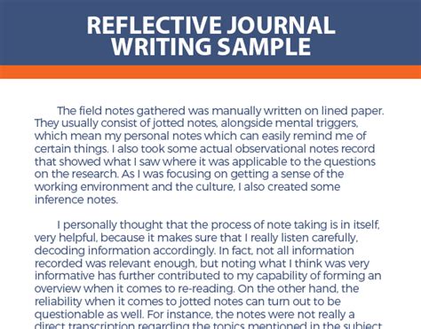 Image result for Reflective Journal Writing Examples