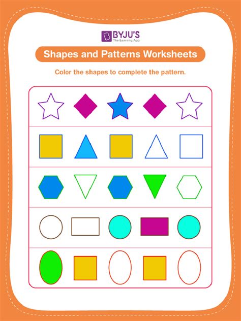 Shapes and Patterns Worksheets 02 | PDF