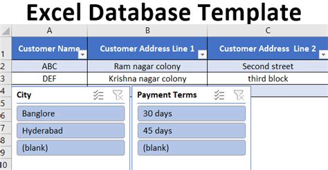 Image result for Excel Database Template