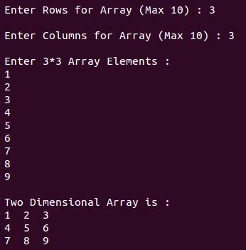 Afbeeldingsresultaten voor Two-Dimensional Array in C Simple Graph