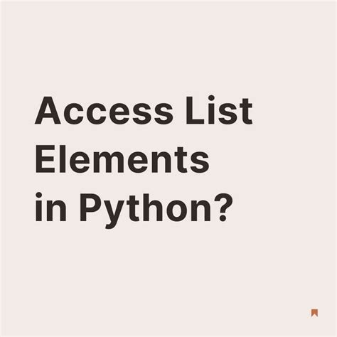 Access Element in List Python に対する画像結果