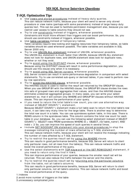 Image result for Microsoft SQL Server Interview Questions