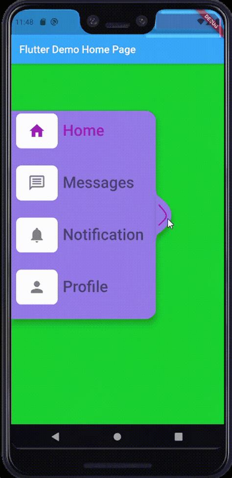 Flutter Drawer Menu に対する画像結果