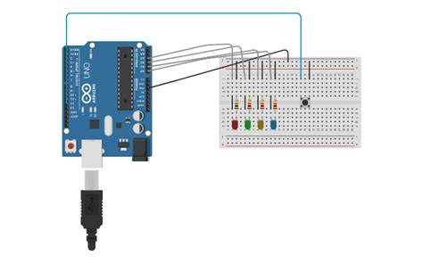 Image result for Push Button LED Arduino Tinkercad