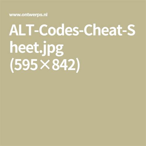 Alt Codes Symbols Cheat Sheet に対する画像結果