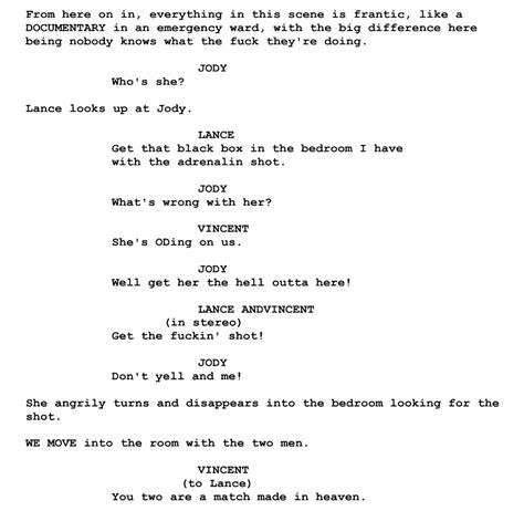 Afbeeldingsresultaten voor Script Writing Example Pulp Fiction