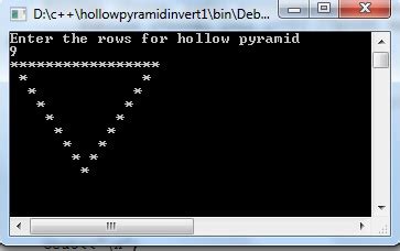Image result for Hollow Right Angle Pyramid Pattern in C Programming