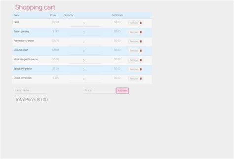 Add Item in Shopping Cart HTML CSS and JavaScript for Beginners に対する画像結果