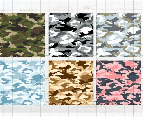 Camo Patterns Svg, Camouflage Svg Bundle, Military Pattern Svg, Camo ...
