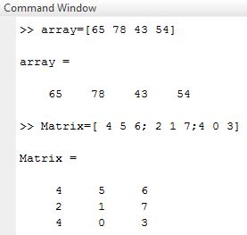 Toradh íomhá ar How to Enter a Matrix in MATLAB