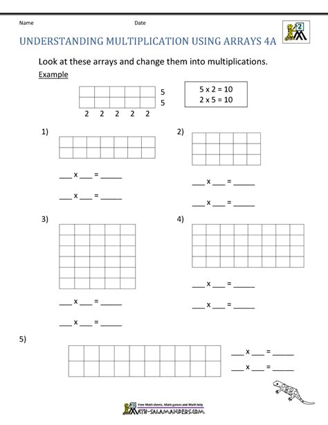 Image result for Multiplication Arrays Printable Worksheets