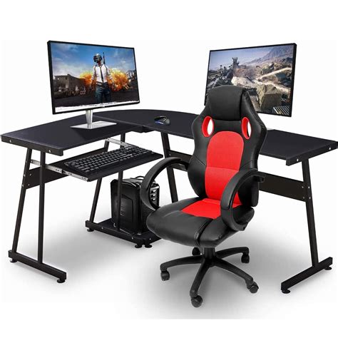 Toradh íomhá ar L-Shape Computer Desk Plans