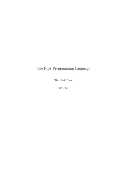 Rust Programming Language Book PDF に対する画像結果