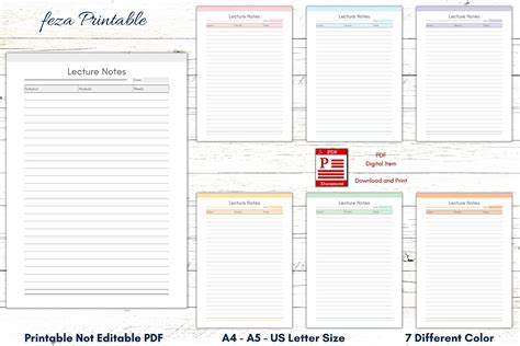 Image result for Lecture Notes Page Printable Free