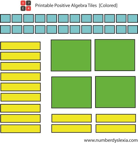 Algebra Tiles Printable PDF-এর ছবি ফলাফল