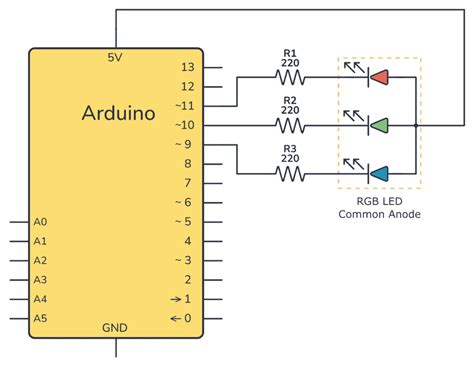 Circuit Diagram of 8 LED Arduino に対する画像結果