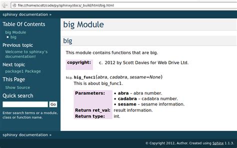 Sphinx Python Documentation に対する画像結果