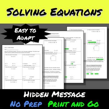 Solving Equations 8th Grade Math に対する画像結果