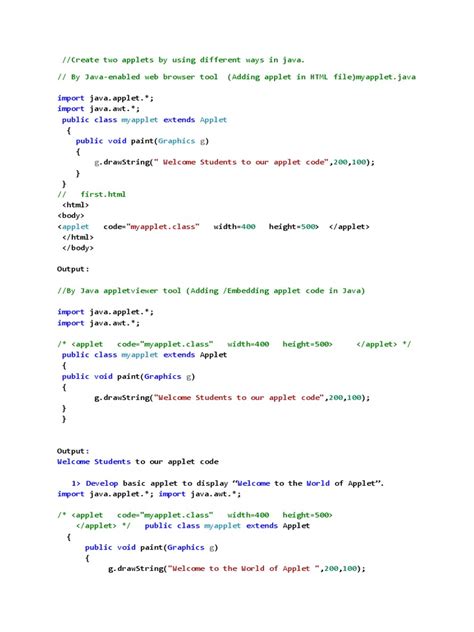 Image result for Java Applet Rubrics