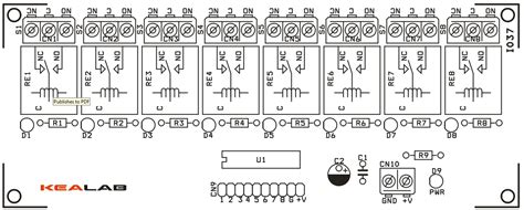 Toradh íomhá ar 8 Channel Relay Board Connection with Sensor