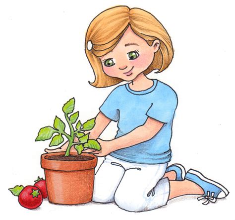 Planting Flowers Drawing PNG に対する画像結果