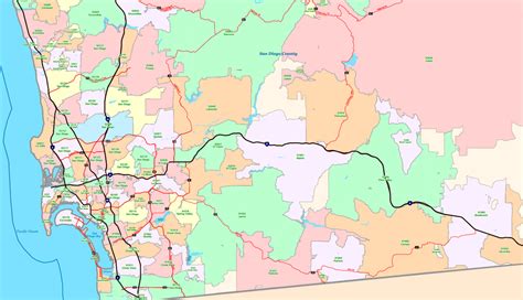 Image result for San Diego Zip Code Map