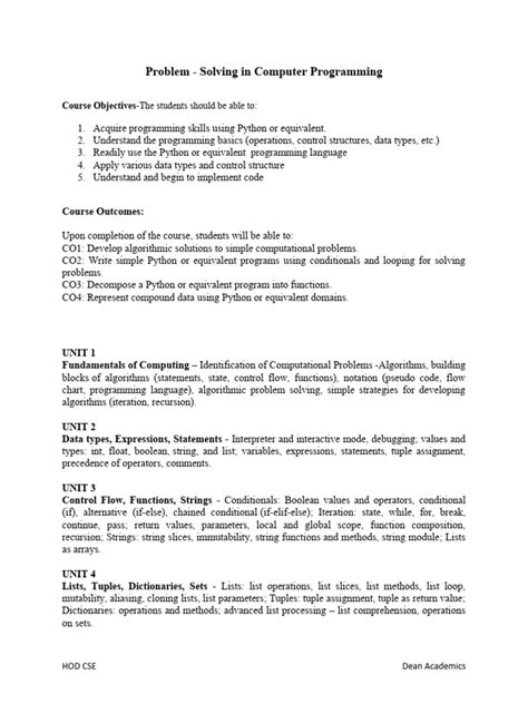 Image result for Programming Syllabus