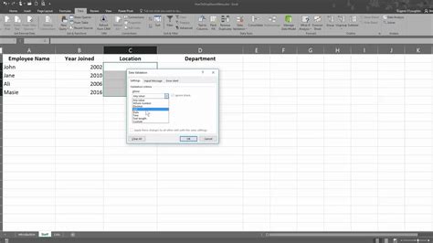Image result for Creating Drop Down Menu in Excel