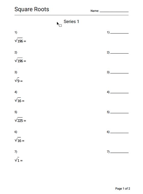 Toradh íomhá ar Square Root Math Problems