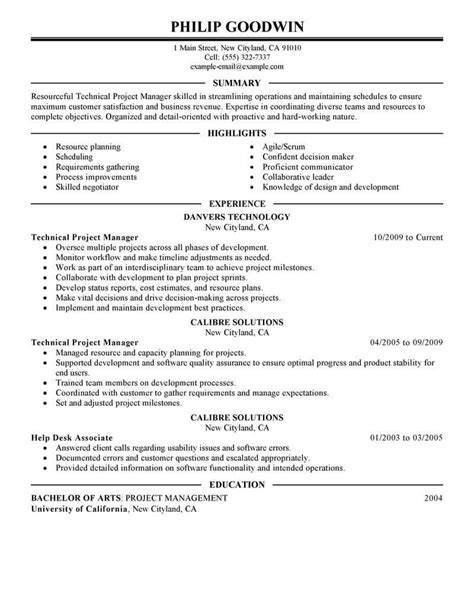 Image result for Resume Example for Technical Project Manager