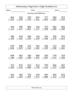 Image result for 7th Grade Math Subtraction Worksheets