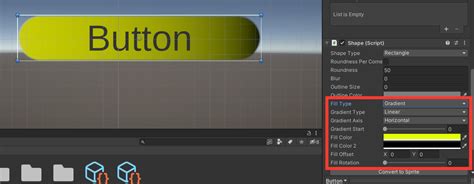 2D GUI Object に対する画像結果