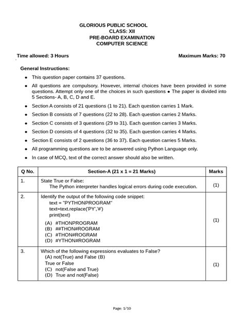 Image result for Class 12 CS Board Paper