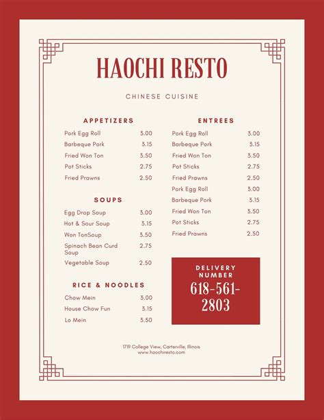 Image result for Visual Chinese Food Menu