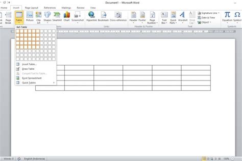 Image result for Cara Membuat Tabel Data Di MS Word