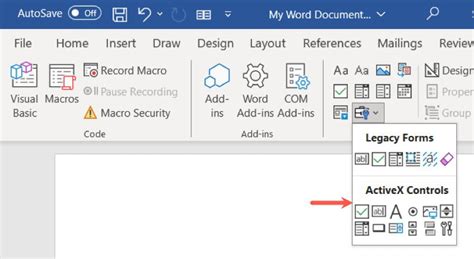 Image result for Word ActiveX Content Control Code
