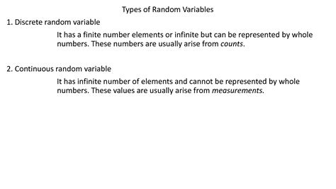 Image result for Types of Random Variables
