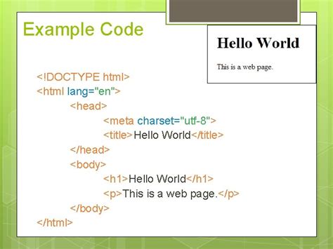 HTML Example Code に対する画像結果