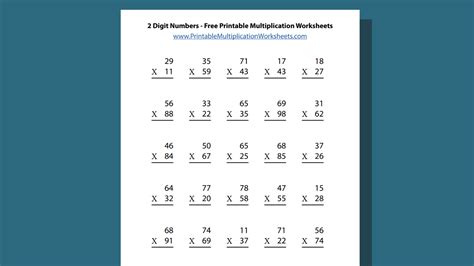Image result for Two-Digit Multiplication Worksheets