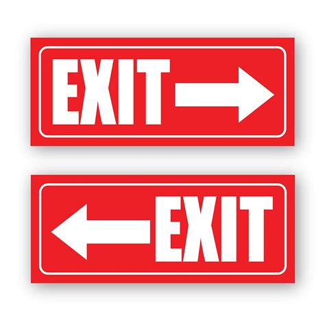 Toradh íomhá ar Printable Exit Sign PDF
