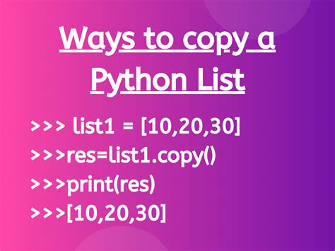 Image result for How to Make a Copy of a List Python