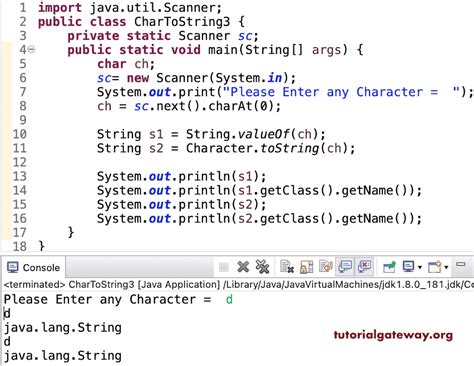 Toradh íomhá ar How to Change String to Char in Java