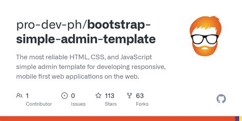 Bootstrap Simple Template Code に対する画像結果