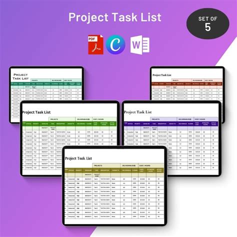 Image result for Word Project Task Chart Template