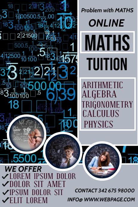 Image result for Math Tutor Poster Template