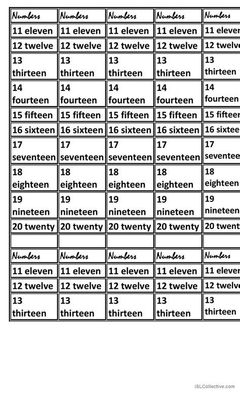 Numbers Worksheet English に対する画像結果