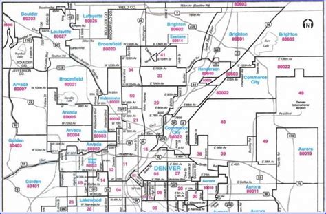 Image result for Denver Colorado Zip Code Map
