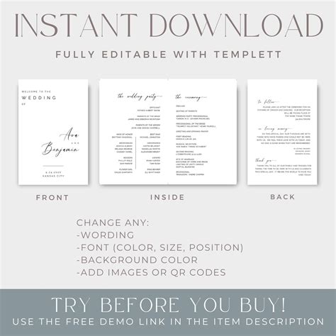 Image result for Church Wedding Program Samples