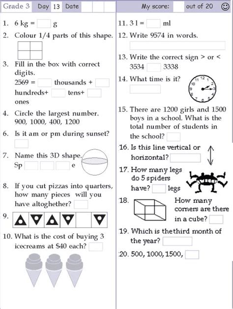 Image result for 3rd Grade Math Test Hard