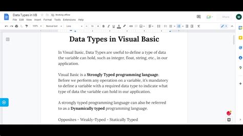 Image result for Visual Basic Data Types